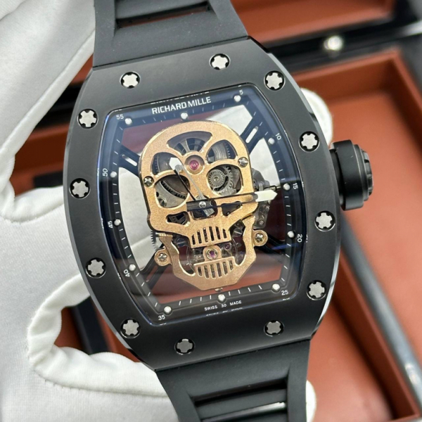 Richard Mille RM 52-01 Skull Tourbillon Gold (код 1177)
