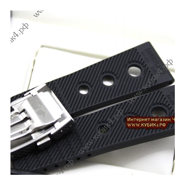 Каучуковый ремешок к часам BREITLING BLACK код 002)