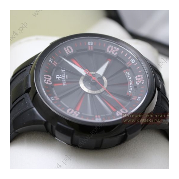 Perrelet Turbine Pilot All Black Red Turbine (код 003)