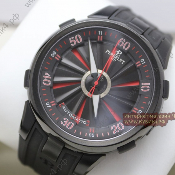 Perrelet Turbine Pilot All Black Red Turbine (код 003)