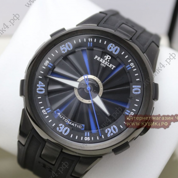 Perrelet Turbine Pilot All Black Blue Turbine (код 004)