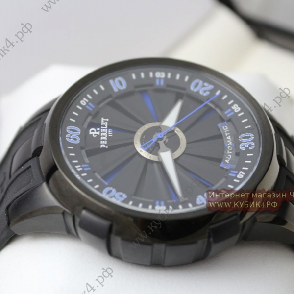 Perrelet Turbine Pilot All Black Blue Turbine (код 004)