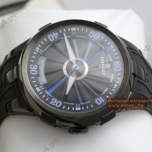Perrelet Turbine Pilot All Black Blue Turbine (код 004)