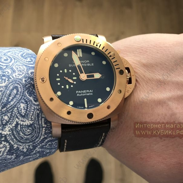PANERAI LUMINOR SUBMERSIBLE 1950 AMAGNETIC 3 DAYS AUTOMATIC GOLD (код 083)