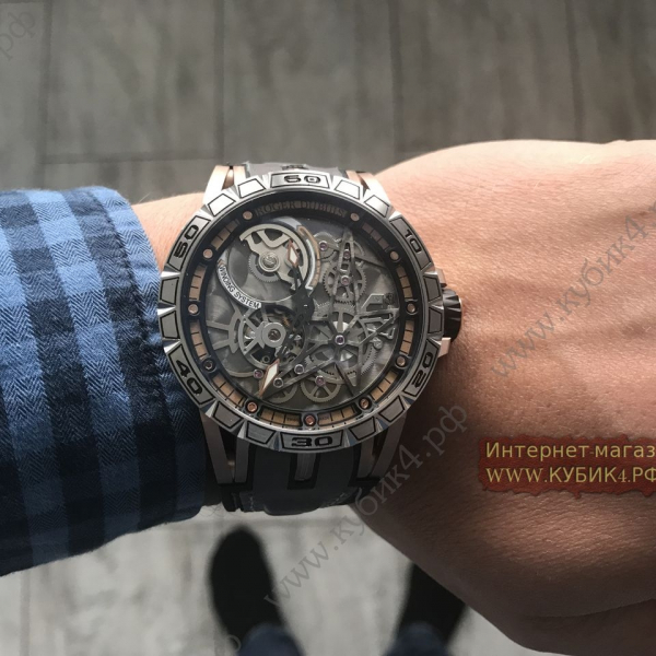 Roger Dubuis Excalibur Spider Pirelli Two-tone Case Grey Strap (код 022)