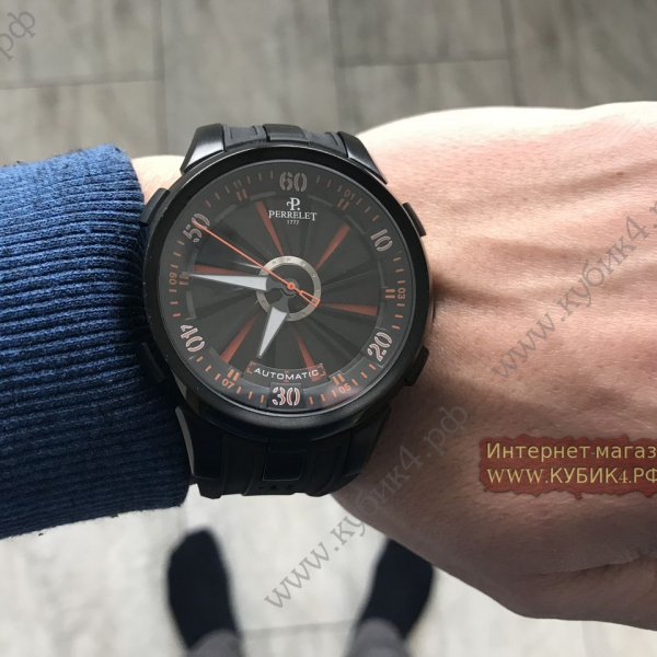 Perrelet Turbine Pilot All Black orange Turbine (код 013)