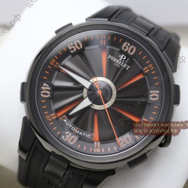 Perrelet Turbine Pilot All Black orange Turbine (код 013)