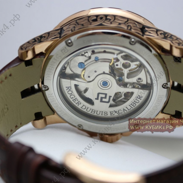 Roger Dubuis Excalibur Double Tourbillon Golden Brown Rubber Strap (код 037)