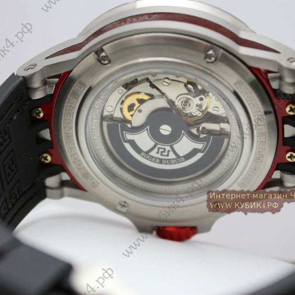 Roger Dubuis Excalibur Spider Pirelli Steel Case Black Strap Red knit (код 039)