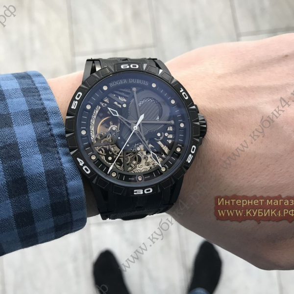 Roger Dubuis Excalibur Double Tourbillon Black Rubber Strap (код 041)