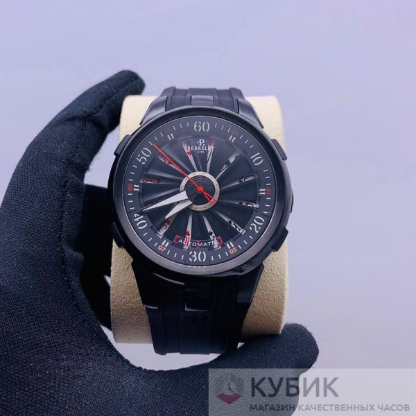 Perrelet Turbine Pilot All Black Red Turbine (код 003-01)