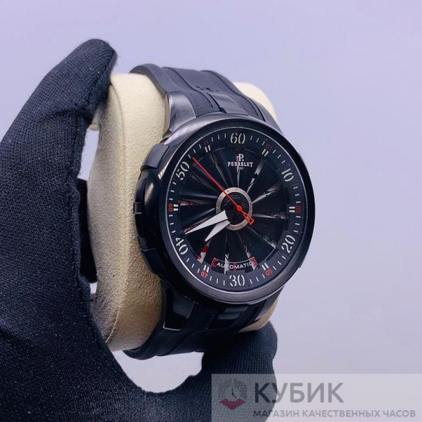 Perrelet Turbine Pilot All Black Red Turbine (код 003-01)