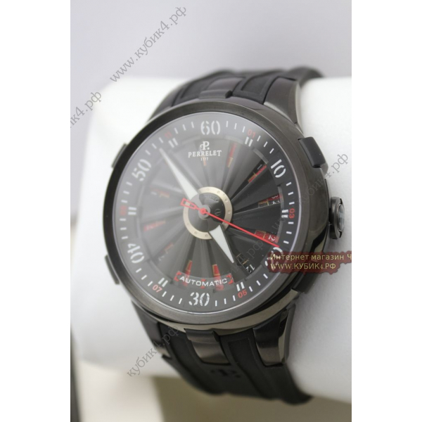 Perrelet Turbine Pilot All Black Red Turbine (код 003-01)