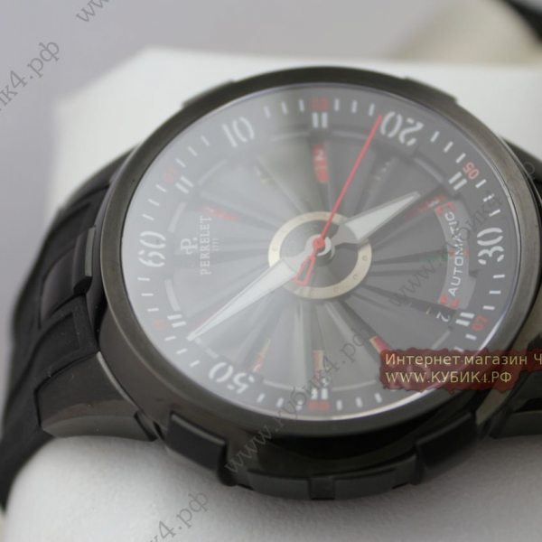 Perrelet Turbine Pilot All Black Red Turbine (код 003-01)