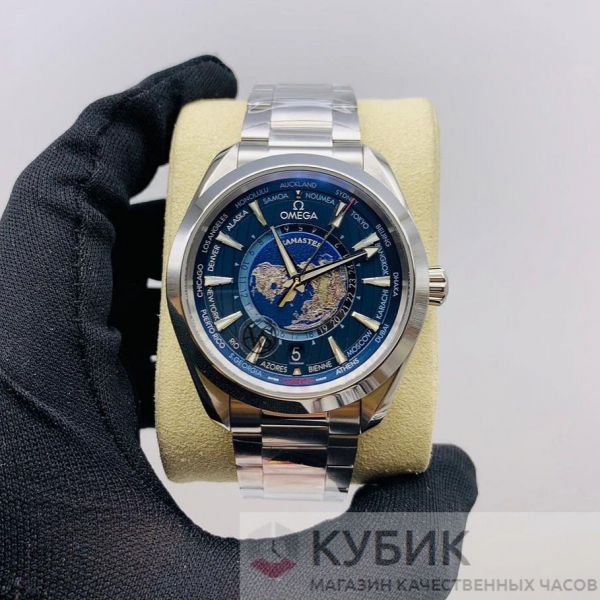 Omega Seamaster Aqua Terra 150 m GMT Worldtimer 43 mm LUX дубликат(код 300)