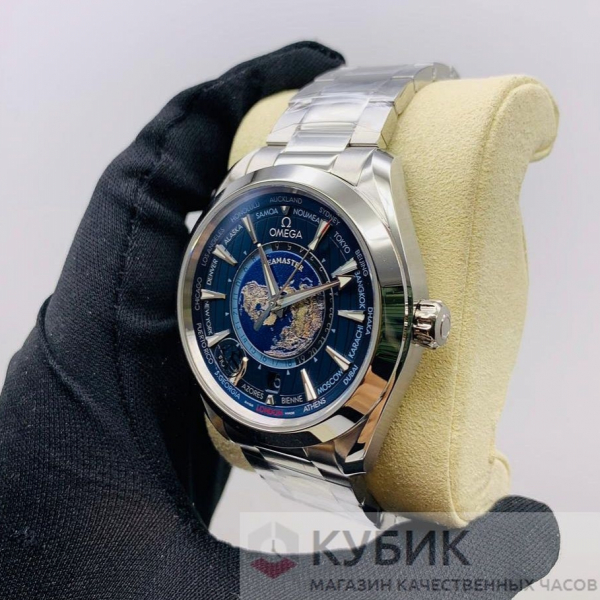 Omega Seamaster Aqua Terra 150 m GMT Worldtimer 43 mm LUX дубликат(код 300)