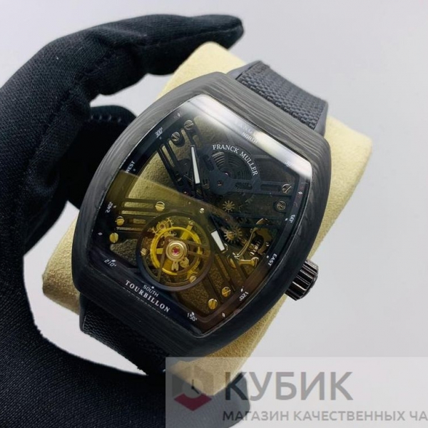 Franck Muller Vanguard Skeleton Tourbillon Carbon (код 501) Дубликат LUX