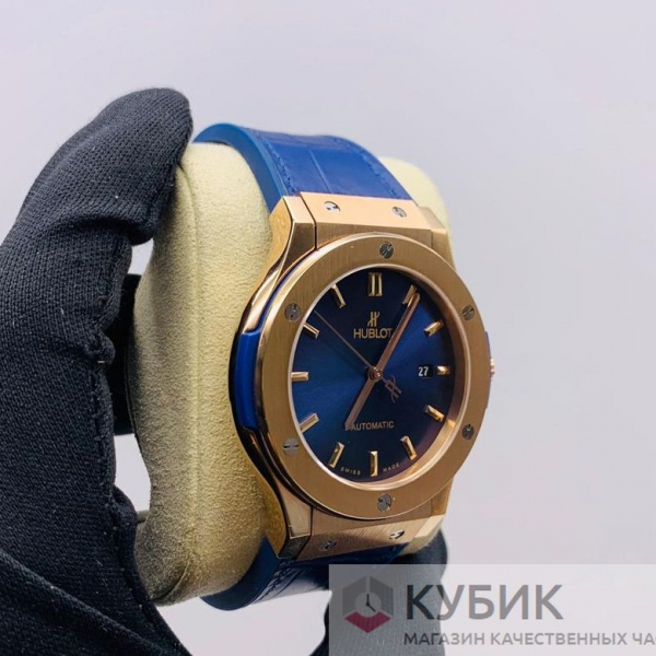 HUBLOT Classic Fusion Automatic Blue Sunray Dial Gold Blue  (код 541-04) Дубликат LUX