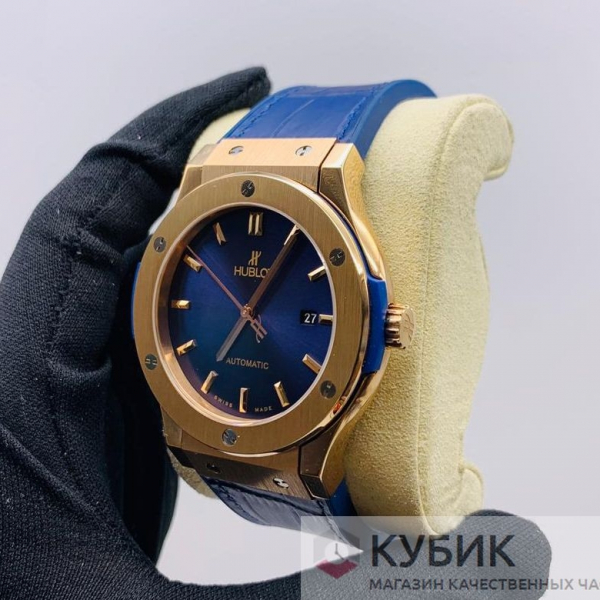 HUBLOT Classic Fusion Automatic Blue Sunray Dial Gold Blue  (код 541-04) Дубликат LUX