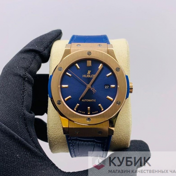 HUBLOT Classic Fusion Automatic Blue Sunray Dial Gold Blue  (код 541-04) Дубликат LUX