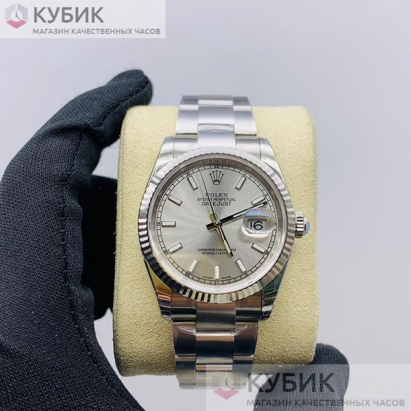 Rolex Datejust 36mm Steel Dial (код 142-05) Дубликат LUX