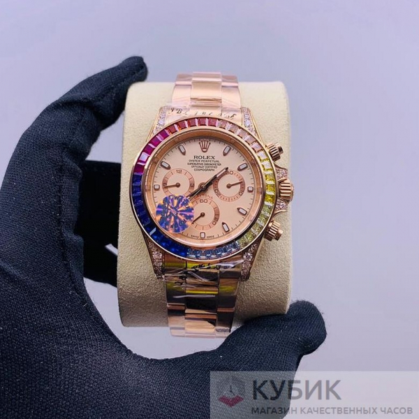 Rolex Cosmograph Daytona Pink Gold Rainbow (код 033-10)