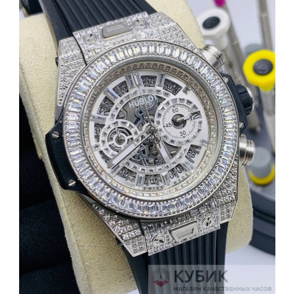 HUBLOT BIG BANG UNICO  серебро  (код 012-02)