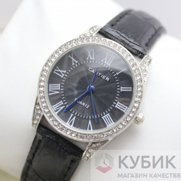 CARTIER QUARTZ чёрный циферблат (код 377)