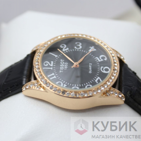 Tissot QUARTZ черный циферблат (код 204)