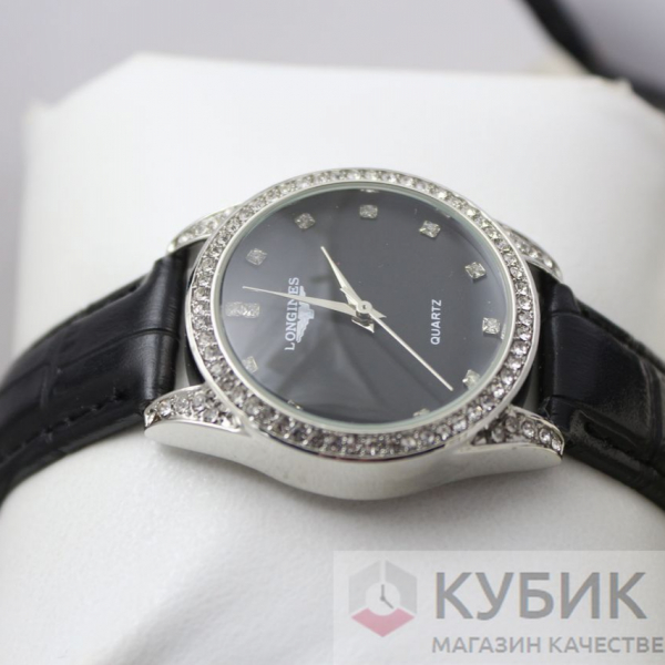 Longines QUARTZ чёрный ремень (код 116)
