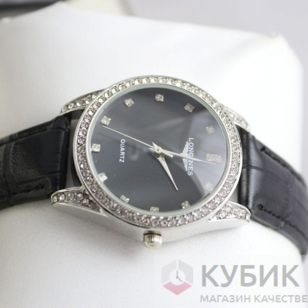 Longines QUARTZ чёрный ремень (код 116)