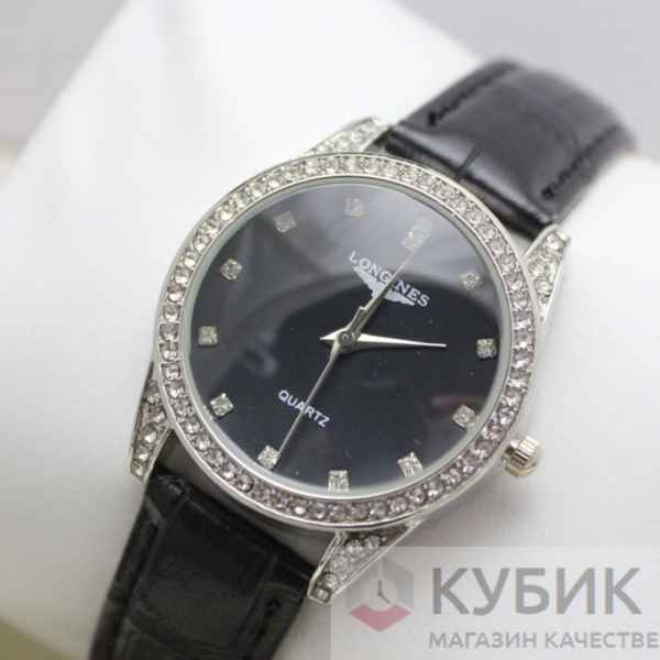 Longines QUARTZ чёрный ремень (код 116)