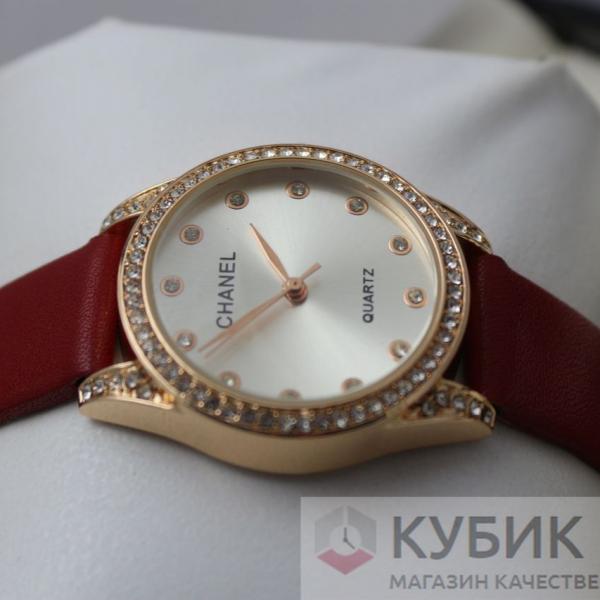 CHANEL QUARTZ красный ремень (код 094)