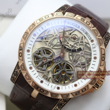 Roger Dubuis Excalibur Double Tourbillon Golden Brown Rubber Strap (код 037)