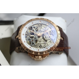 Roger Dubuis Excalibur Double Tourbillon Golden Brown Rubber Strap (код 037)