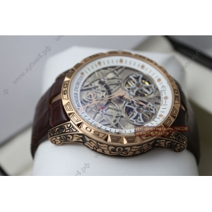 Roger Dubuis Excalibur Double Tourbillon Golden Brown Rubber Strap (код 037)