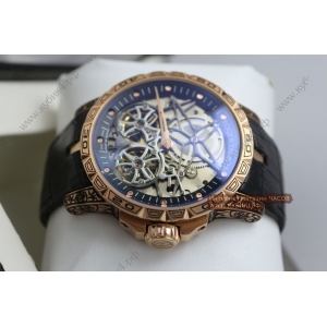 Roger Dubuis Excalibur Double Tourbillon Golden Black Rubber Strap (код 038)