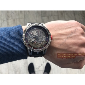 Roger Dubuis Excalibur Spider Pirelli Steel Case Black Strap Red knit (код 039) Roger Dubuis Excalibur Spider Pirelli Steel Case Black Strap Red knit (код 039)