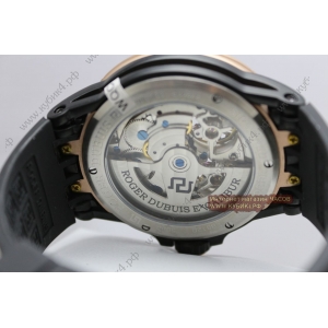 Roger Dubuis Excalibur Double Tourbillon Golden Black Rubber Strap (код 042)