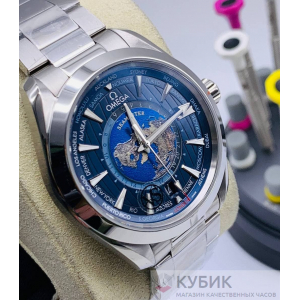 Omega Seamaster Aqua Terra 150 m GMT Worldtimer 43 mm LUX дубликат(код 300)