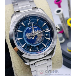 Omega Seamaster Aqua Terra 150 m GMT Worldtimer 43 mm LUX дубликат(код 300)