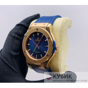 HUBLOT Classic Fusion Automatic Blue Sunray Dial Gold Blue  (код 541-04) Дубликат LUX