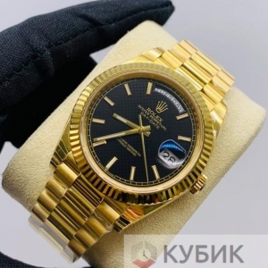 Rolex Day-Date 40 mm Yellow Gold black Dial (код 277) Дубликат LUX
