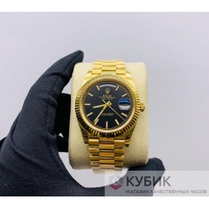 Rolex Day-Date 40 mm Yellow Gold black Dial (код 277) Дубликат LUX