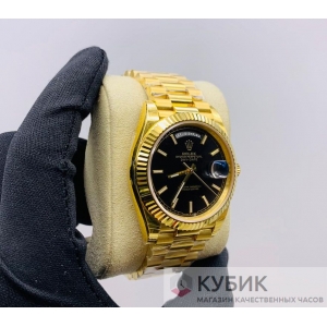 Rolex Day-Date 40 mm Yellow Gold black Dial (код 277) Дубликат LUX