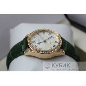 CARTIER QUARTZ зелёный ремень (код 371)