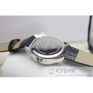 CARTIER QUARTZ чёрный ремень (код 372)