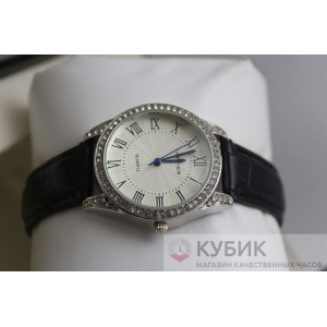 CARTIER QUARTZ чёрный ремень (код 372)