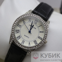 CARTIER QUARTZ чёрный ремень (код 372)