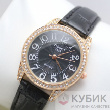 Tissot QUARTZ черный циферблат (код 204)